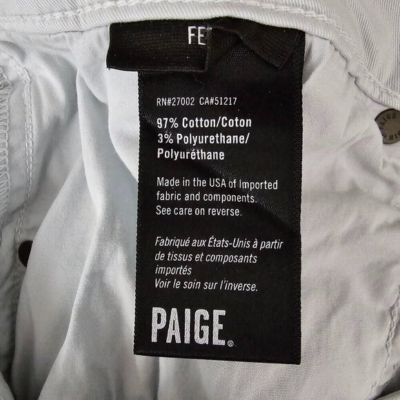 PAIGE Federal Men's Slim Straight Leg Spring Blue Denim Jean Pants - Picture 8 of 11